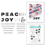 Spellbinders Winter Tales Peace & Joy Clear Stamp (STP-140)