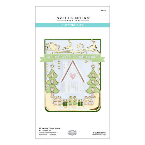 Spellbinders Christmas Flourish Snijmal All Hearts Come Home A2 Cardfront (S5-534)