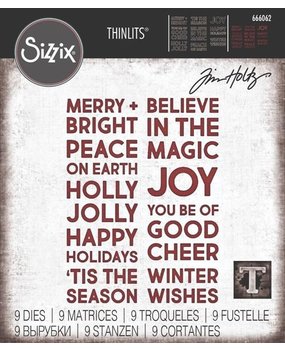 Sizzix Thinlits Die Set Bold Text Christmas (666062) Sizzix Thinlits Die Set Bold Text Christmas (666062)