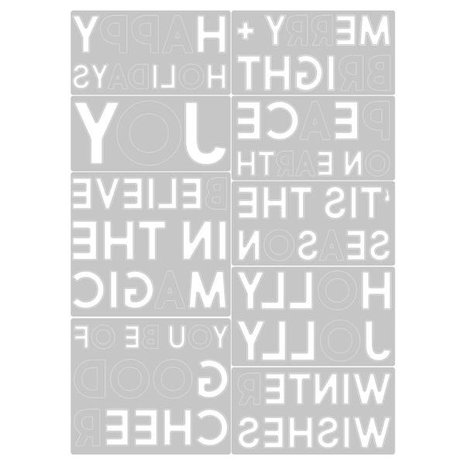 Sizzix Thinlits Die Set Bold Text Christmas (666062)