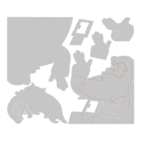 Sizzix Thinlits Die Set Retro Santa (666071) Sizzix Thinlits Die Set Retro Santa (666071)