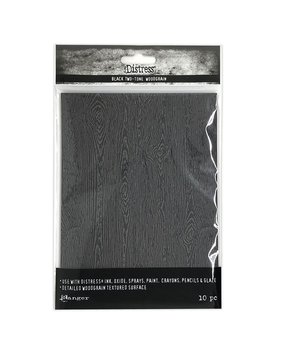 Ranger Distress Halloween Woodgrain Cardstock Black (TSHK81135)