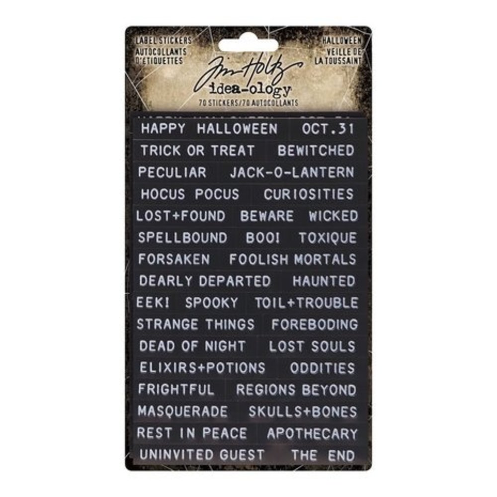 Idea-ology Tim Holtz Halloween Label Stickers (TH94263) Idea-ology Tim Holtz Halloween Label Stickers (TH94263)
