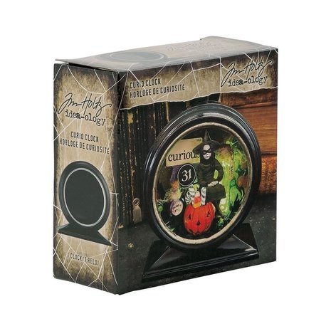 Idea-ology Tim Holtz Halloween Curio Clock Black (TH94274) Idea-ology Tim Holtz Halloween Curio Clock Black (TH94274)