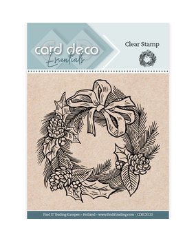 Card Deco Clear Stamp Christmas Wreath (CDECS120)