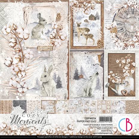 Ciao Bella Papercrafting Cozy Moments 12x12 Inch Paper Pad (CBPM056) Ciao Bella Papercrafting Cozy Moments 12x12 Inch Paper Pad (CBPM056)
