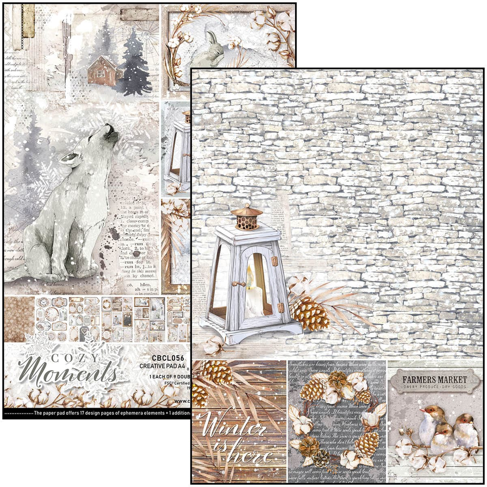 Ciao Bella Papercrafting Cozy Moments A4 Creative Pad (CBCL056) Ciao Bella Papercrafting Cozy Moments A4 Creative Pad (CBCL056)