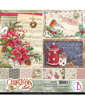 Ciao Bella Papercrafting Christmas Vibes 8x8 Inch Paper Pad (CBH057)