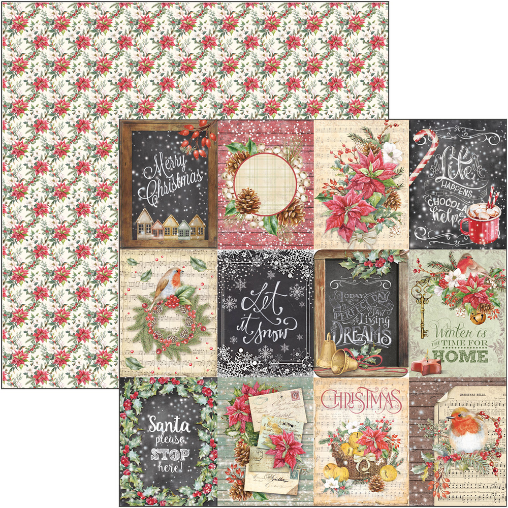 Ciao Bella Papercrafting Christmas Vibes 8x8 Inch Paper Pad (CBH057)