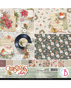 Ciao Bella Papercrafting Christmas Vibes 12x12 Inch Patterns Pad (CBT057) Ciao Bella Papercrafting Christmas Vibes 12x12 Inch Patterns Pad (CBT057)