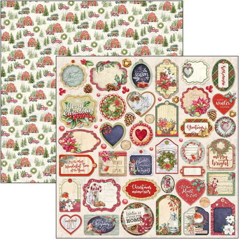 Ciao Bella Papercrafting Christmas Vibes 12x12 Inch Patterns Pad (CBT057) Ciao Bella Papercrafting Christmas Vibes 12x12 Inch Patterns Pad (CBT057)