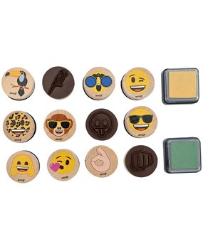 Emoji Wooden Stamp Set Jungle (1010479) Emoji Wooden Stamp Set Jungle (1010479)