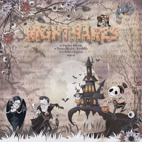 Bella Luna Crafts Nightmares 8x8 Inch Collection Pack Bella Luna Crafts Nightmares 8x8 Inch Collection Pack