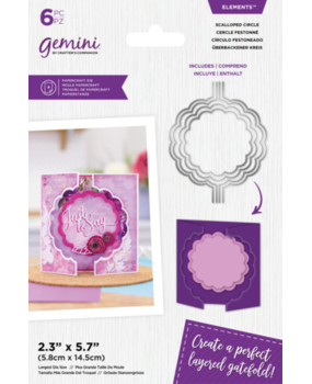 Gemini Layered Edge Gatefold Scalloped Circle Elements Dies (GEM-MD-ELE-SCIR)