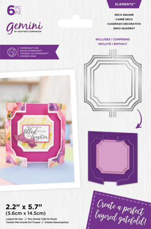 Gemini Layered Edge Gatefold Deco Square Elements Dies (GEM-MD-ELE-DESQ)
