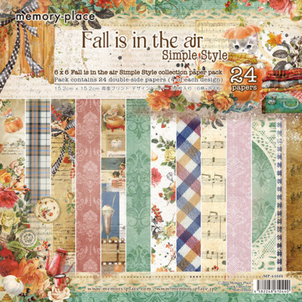 Memory Place Fall Is In The Air Simple Style 6x6 Inch Paper Pack (MP-61044) Memory Place Fall Is In The Air Simple Style 6x6 Inch Paper Pack (MP-61044)