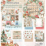 Memory Place Kawaii Paper Goods Home for the Holidays 12x12 Inch Paper Kit (MP-60677)