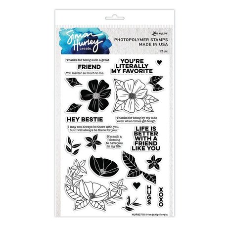 Simon Hurley Create Friendship Florals Clear Stamps (HUR80718) Simon Hurley Create Friendship Florals Clear Stamps (HUR80718)