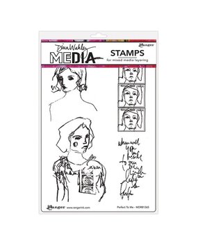 Dina Wakley MEdia Perfect To Me Cling Stamps (MDR81265) Dina Wakley MEdia Perfect To Me Cling Stamps (MDR81265)