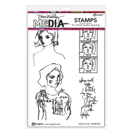Dina Wakley MEdia Perfect To Me Cling Stamps (MDR81265) Dina Wakley MEdia Perfect To Me Cling Stamps (MDR81265)