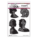 Dina Wakley MEdia Text Profiles Cling Stamps (MDR81319)