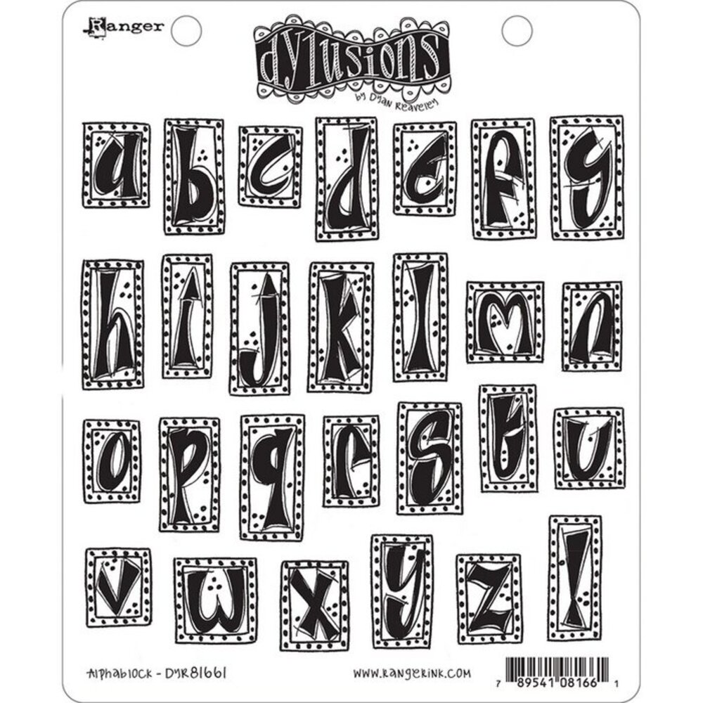 Ranger Dylusions Alphablock Cling Stamps (DYR81661) Ranger Dylusions Alphablock Cling Stamps (DYR81661)