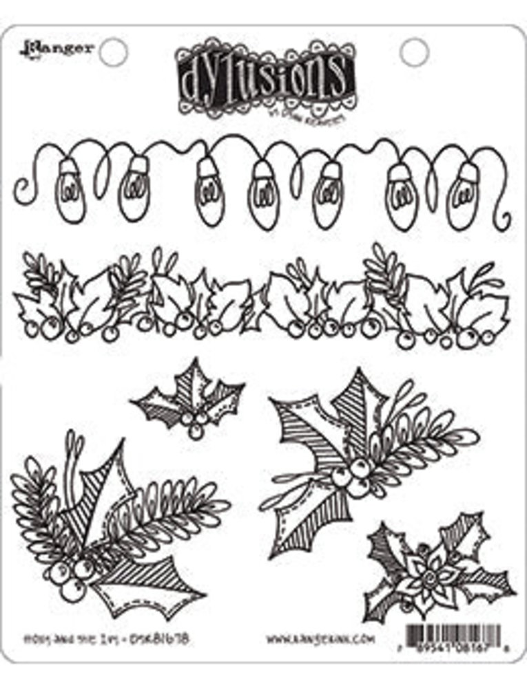 Ranger Dylusions Holly and the Ivy Cling Stamps (DYR81678) Ranger Dylusions Holly and the Ivy Cling Stamps (DYR81678)