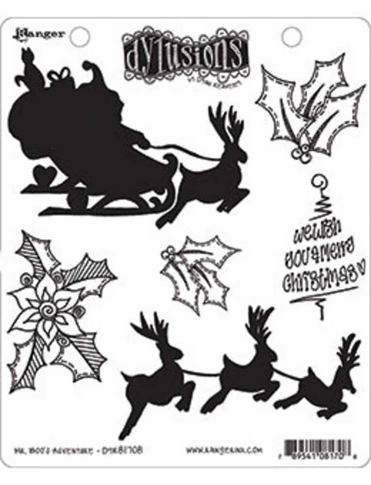 Ranger Dylusions Mr. Boo's Adventure Cling Stamps (DYR81708) Ranger Dylusions Mr. Boo's Adventure Cling Stamps (DYR81708)