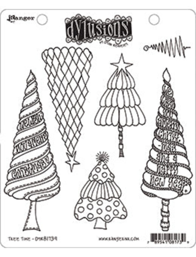 Ranger Dylusions Tree Time Cling Stamps (DYR81739)