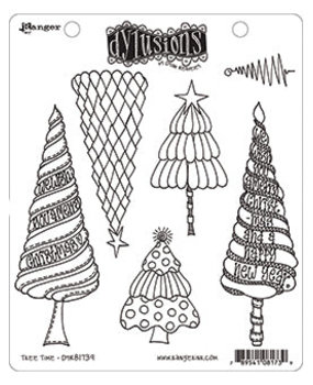 Ranger Dylusions Tree Time Cling Stamps (DYR81739)