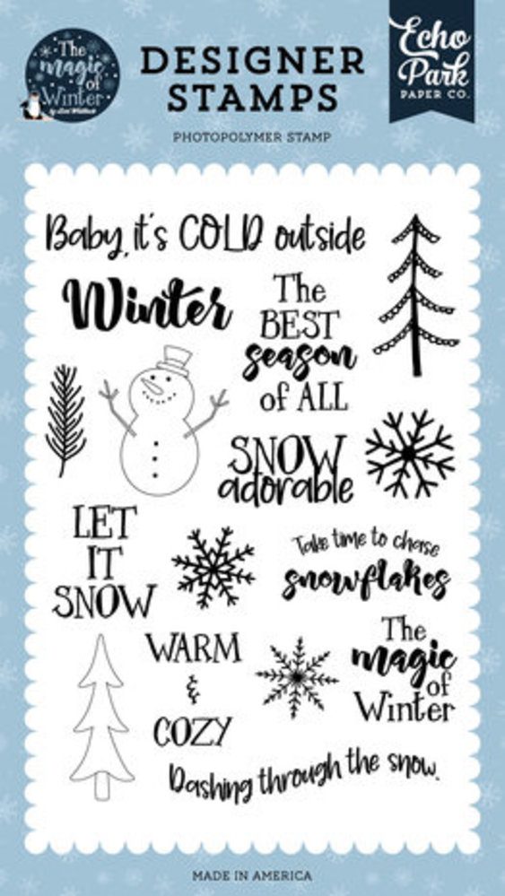 Echo Park The Magic Of Winter Snow Adorable Clear Stamps (MOW291043) Echo Park The Magic Of Winter Snow Adorable Clear Stamps (MOW291043)