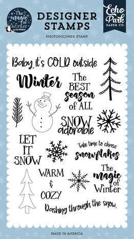 Echo Park The Magic Of Winter Snow Adorable Clear Stamps (MOW291043) Echo Park The Magic Of Winter Snow Adorable Clear Stamps (MOW291043)