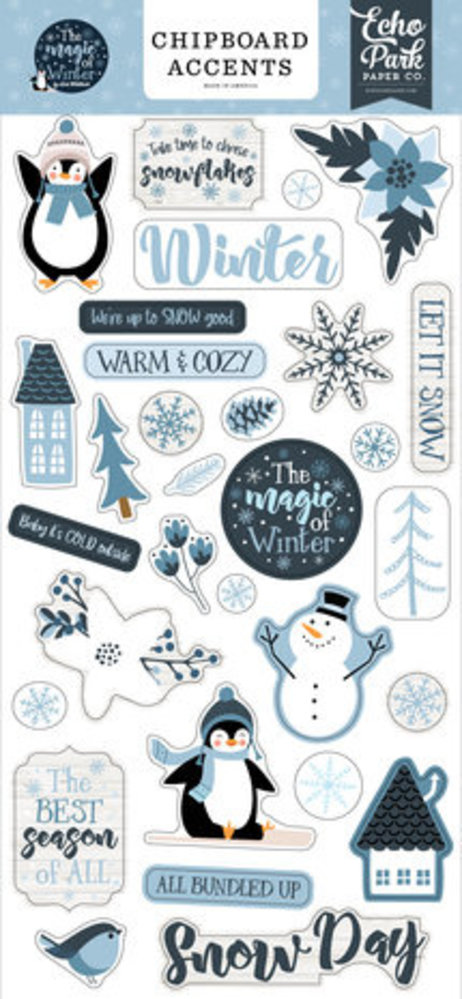 Echo Park The Magic Of Winter 6x13 Inch Chipboard Accents (MOW291021) Echo Park The Magic Of Winter 6x13 Inch Chipboard Accents (MOW291021)