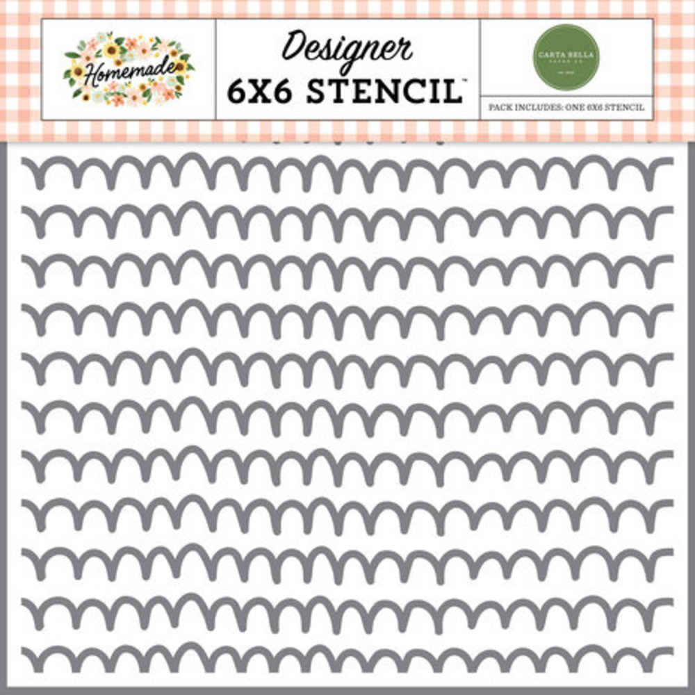 Carta Bella Homemade Life Is Sweet Scallops Stencil (CBH158033) Carta Bella Homemade Life Is Sweet Scallops Stencil (CBH158033)