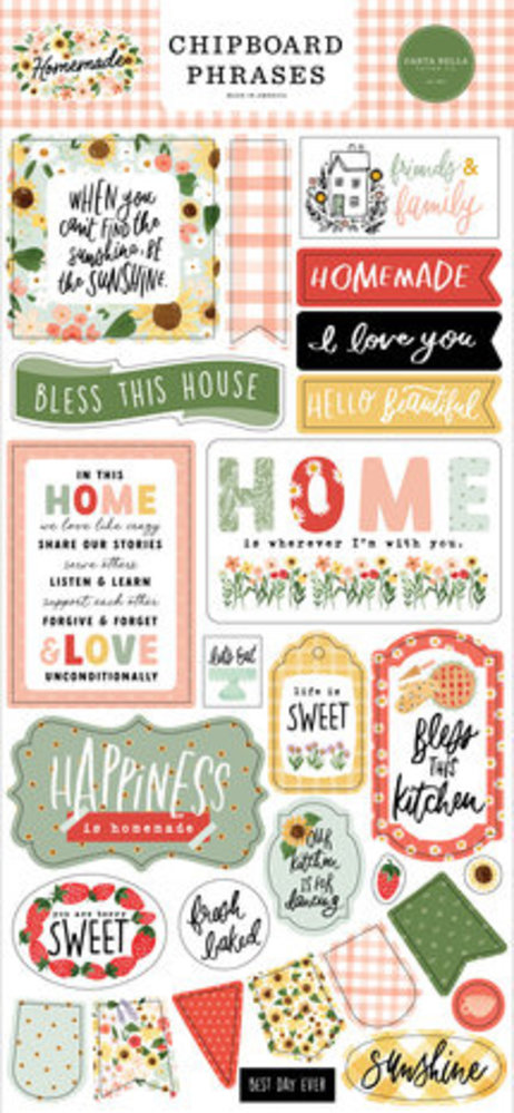 Carta Bella Homemade 6x13 Inch Chipboard Phrases (CBH158022) Carta Bella Homemade 6x13 Inch Chipboard Phrases (CBH158022)