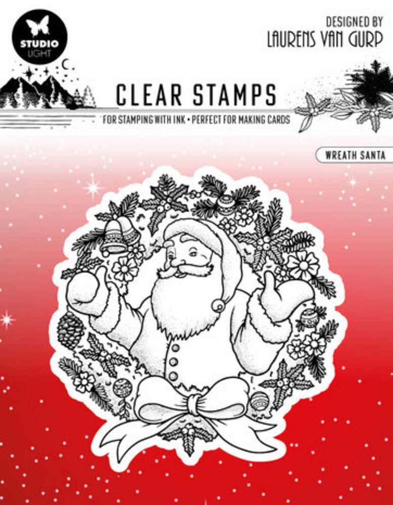 Studio Light Essentials Clear Stamp Wreath Santa (BL-ES-STAMP300)