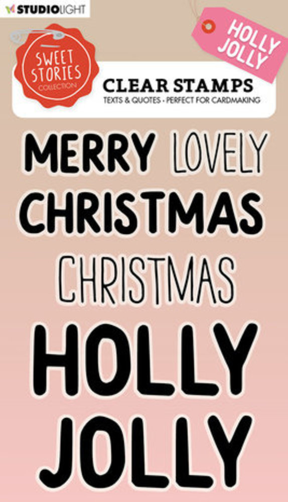 Studio Light Sweet Stories Clear Stamp Holly Jolly Quotes Large (SL-SS-STAMP294)