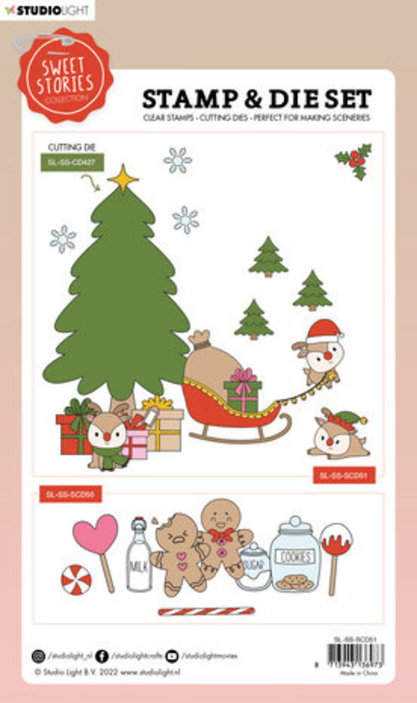 Studio Light Sweet Stories Stamp & Die Reindeers (SL-SS-SCD51)