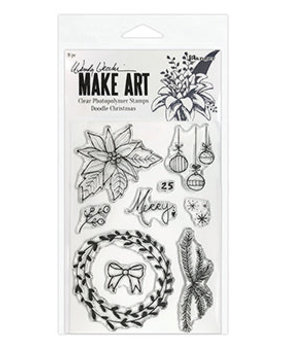 Ranger Make Art Doodle Christmas Clear Stamp Set (WVB82132)