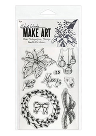 Ranger Make Art Doodle Christmas Clear Stamp Set (WVB82132)