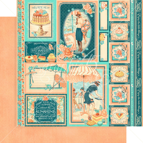 Graphic 45 Cafe Parisian 8x8 Inch Deluxe Paper Pad (4502535) Graphic 45 Cafe Parisian 8x8 Inch Deluxe Paper Pad (4502535)