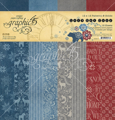 Graphic 45 Let's Get Cozy 12x12 Inch Patterns & Solids Paper Pack (4502512) Graphic 45 Let's Get Cozy 12x12 Inch Patterns & Solids Paper Pack (4502512)