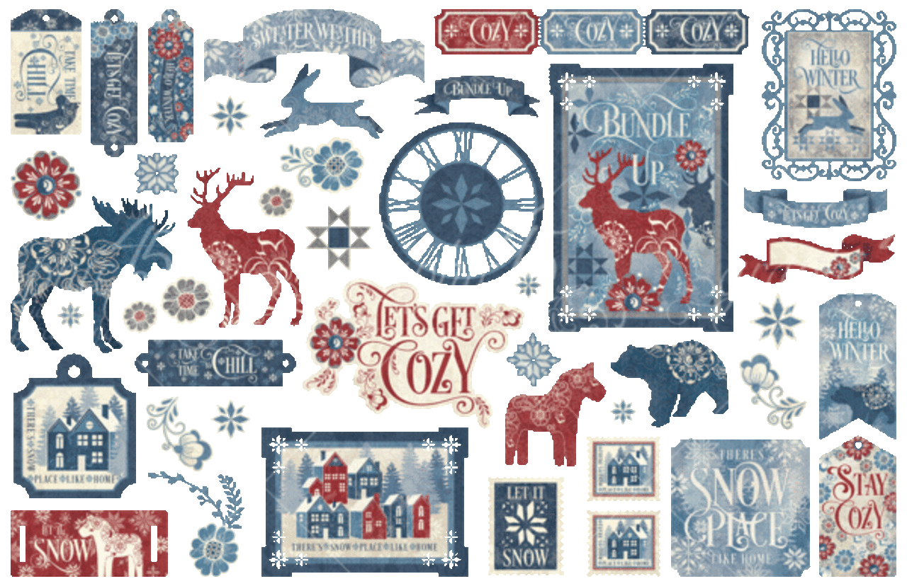 Graphic 45 Let's Get Cozy Ephemera Assortment (4502516) Graphic 45 Let's Get Cozy Ephemera Assortment (4502516)