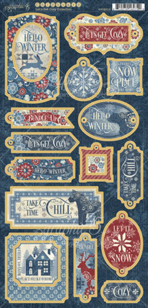 Graphic 45 Let's Get Cozy Chipboard (4502513) Graphic 45 Let's Get Cozy Chipboard (4502513)