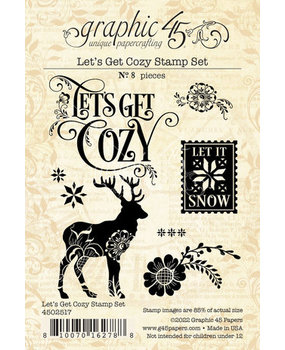 Graphic 45 Let's Get Cozy Clear Stamp Set (4502517)