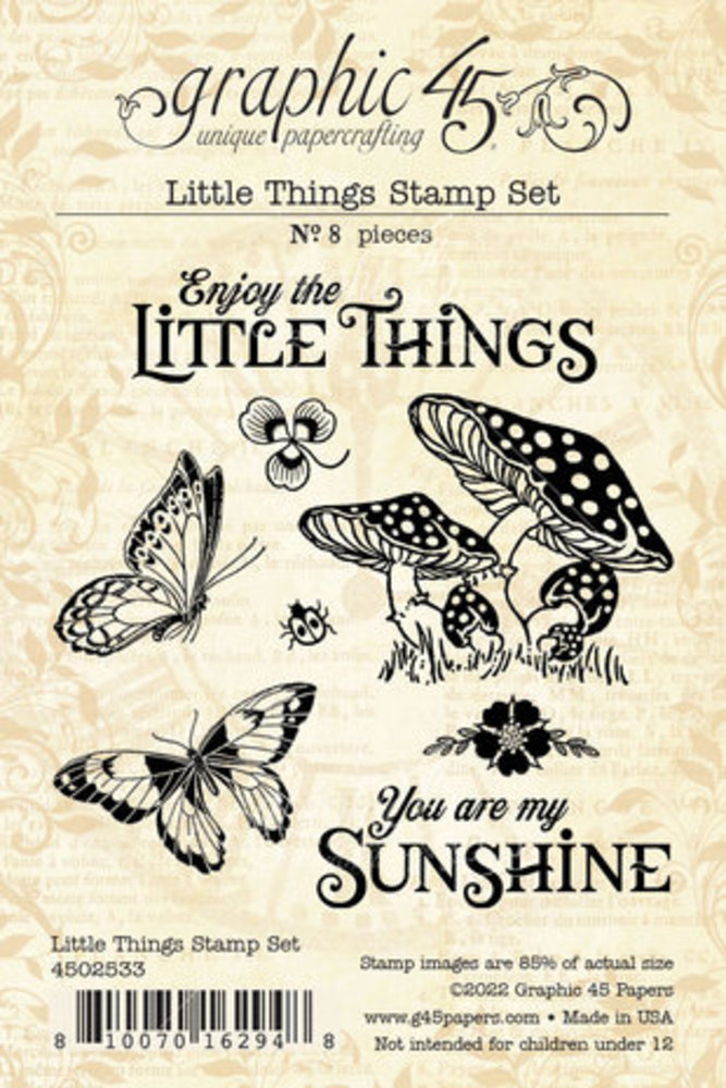 Graphic 45 Little Things Clear Stamp Set (4502533) Graphic 45 Little Things Clear Stamp Set (4502533)