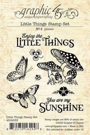 Graphic 45 Little Things Clear Stamp Set (4502533) Graphic 45 Little Things Clear Stamp Set (4502533)