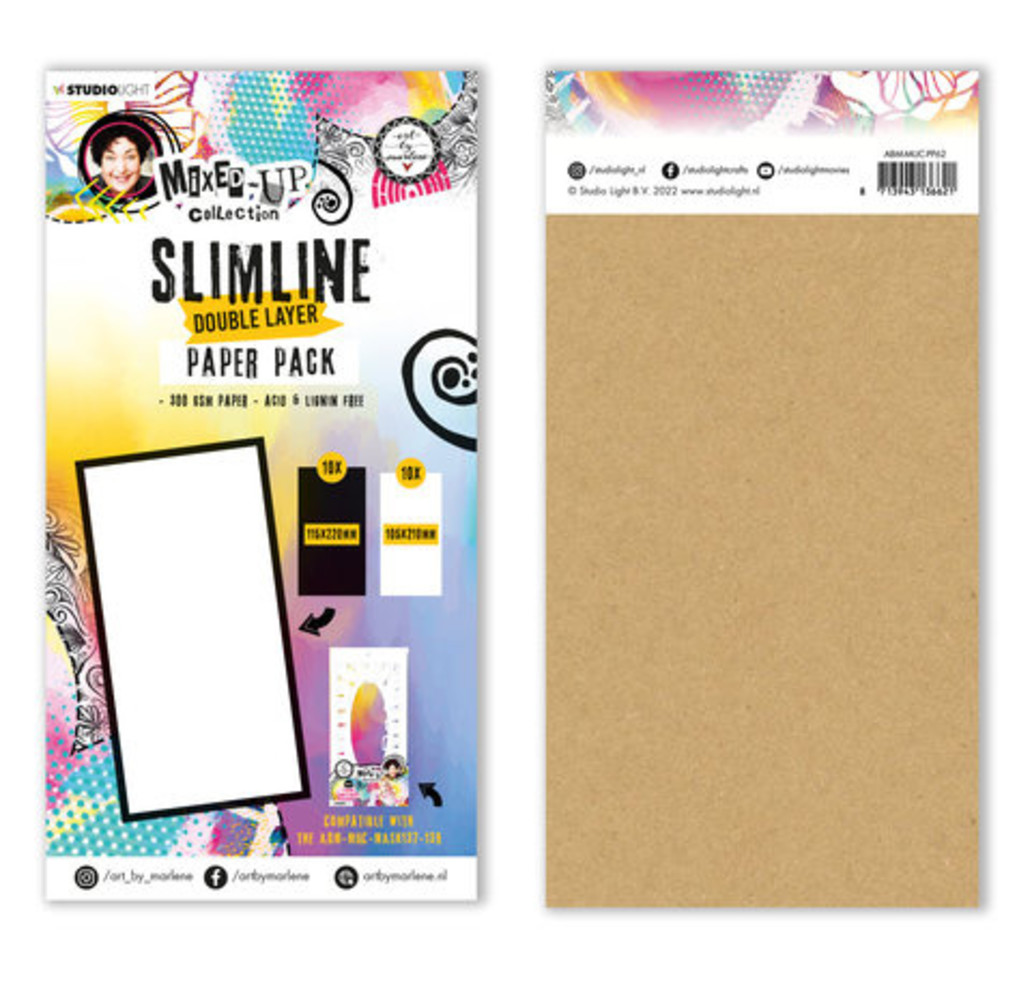 Studio Light Mixed-Up Collection Slimline Double Layer Paper Pack (ABM-MUC-PP62)