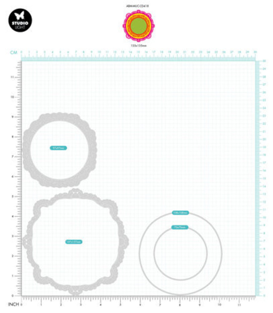 Studio Light Mixed-Up Collection Snijmal Deco Frame (ABM-MUC-CD418) Studio Light Mixed-Up Collection Snijmal Deco Frame (ABM-MUC-CD418)