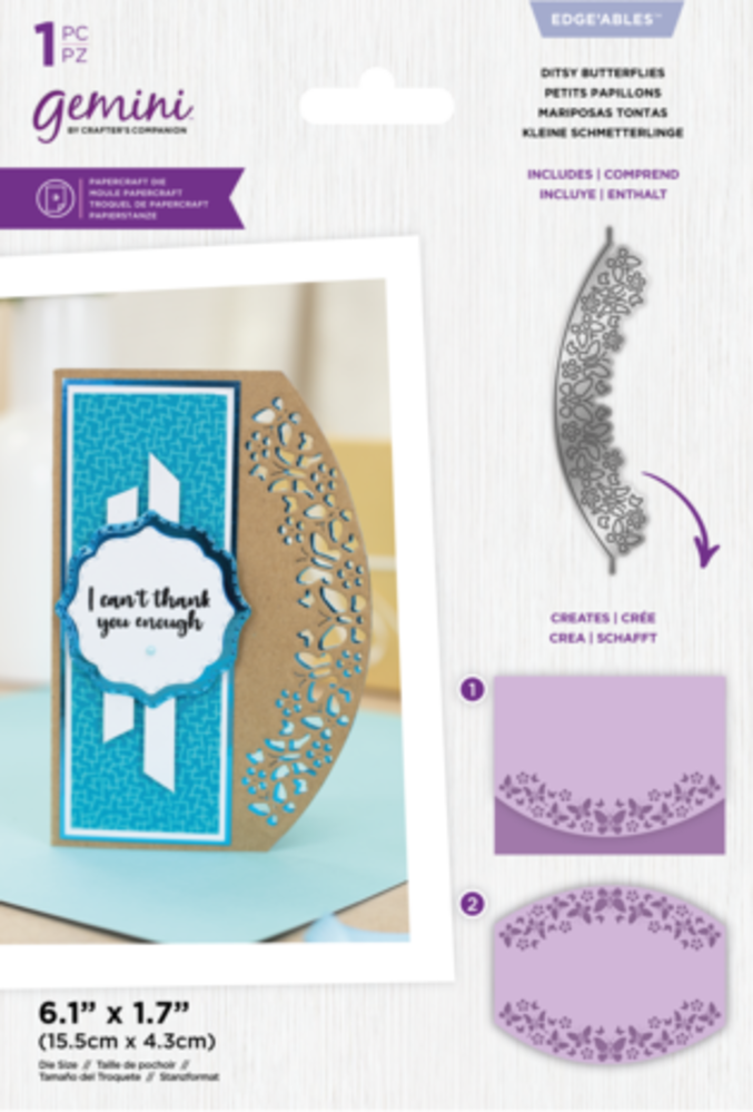 Gemini Ellipse Ditsy Butterflies Edge'ables Dies (GEM-MD-EDG-DBUTT) Gemini Ellipse Ditsy Butterflies Edge'ables Dies (GEM-MD-EDG-DBUTT)